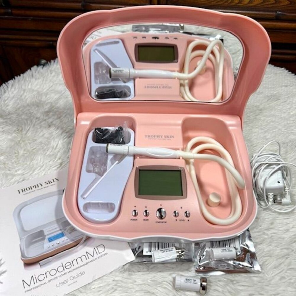 Trophy Skin MicrodermMD Professional-Grade Home Microdermabrasion System - Blush